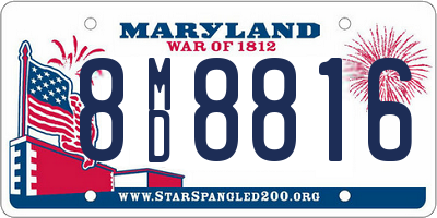 MD license plate 8MD8816