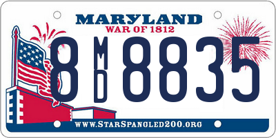 MD license plate 8MD8835