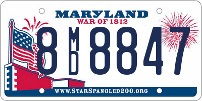 MD license plate 8MD8847