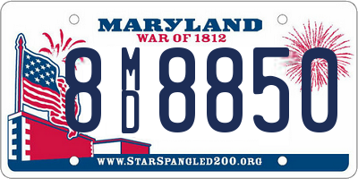 MD license plate 8MD8850