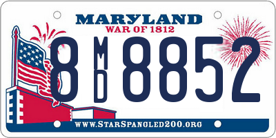 MD license plate 8MD8852