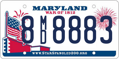 MD license plate 8MD8883