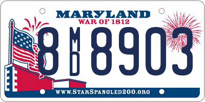 MD license plate 8MD8903