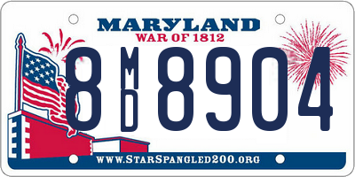 MD license plate 8MD8904