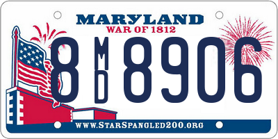 MD license plate 8MD8906