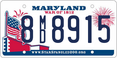 MD license plate 8MD8915