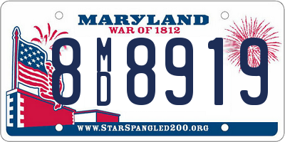 MD license plate 8MD8919