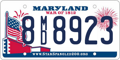 MD license plate 8MD8923