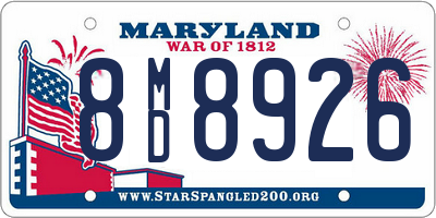 MD license plate 8MD8926