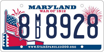 MD license plate 8MD8928