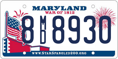 MD license plate 8MD8930