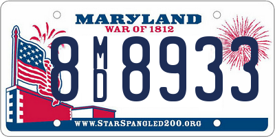 MD license plate 8MD8933
