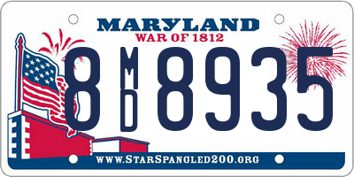 MD license plate 8MD8935