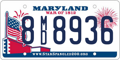 MD license plate 8MD8936