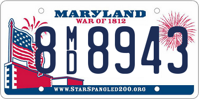 MD license plate 8MD8943