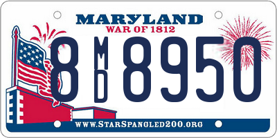 MD license plate 8MD8950