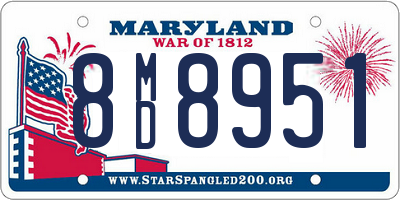 MD license plate 8MD8951