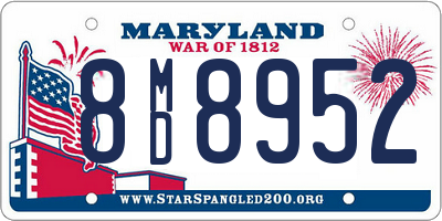 MD license plate 8MD8952