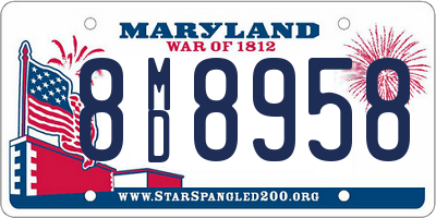 MD license plate 8MD8958