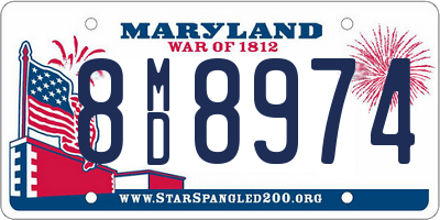 MD license plate 8MD8974