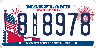 MD license plate 8MD8978