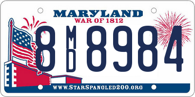 MD license plate 8MD8984