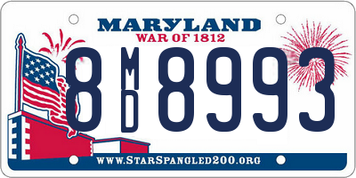 MD license plate 8MD8993