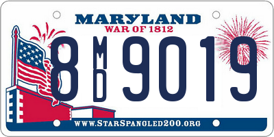 MD license plate 8MD9019