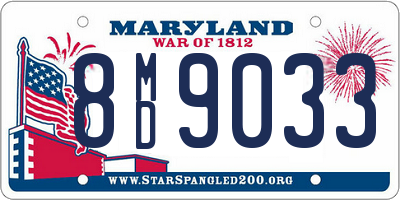 MD license plate 8MD9033