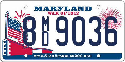 MD license plate 8MD9036