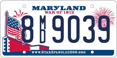 MD license plate 8MD9039