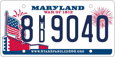 MD license plate 8MD9040