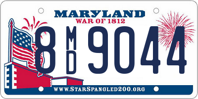 MD license plate 8MD9044