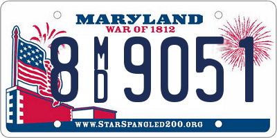 MD license plate 8MD9051