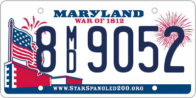 MD license plate 8MD9052