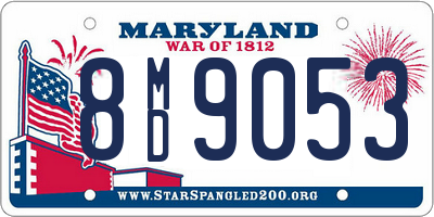 MD license plate 8MD9053