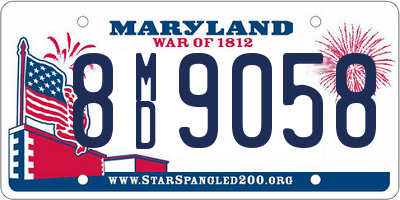 MD license plate 8MD9058