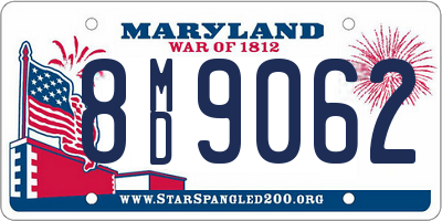 MD license plate 8MD9062