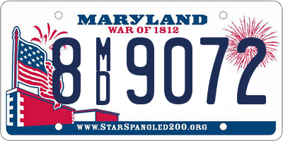 MD license plate 8MD9072