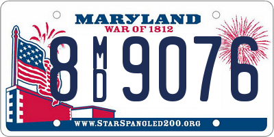 MD license plate 8MD9076