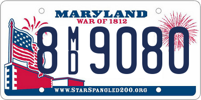 MD license plate 8MD9080