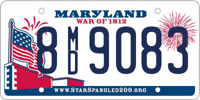 MD license plate 8MD9083