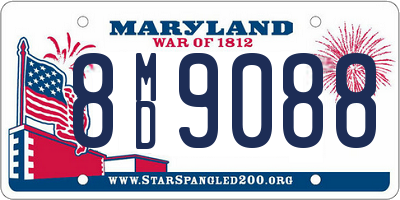 MD license plate 8MD9088