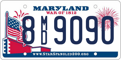 MD license plate 8MD9090