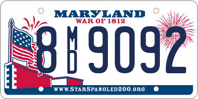 MD license plate 8MD9092