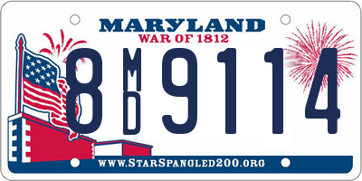 MD license plate 8MD9114