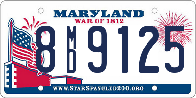 MD license plate 8MD9125