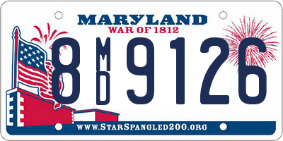 MD license plate 8MD9126