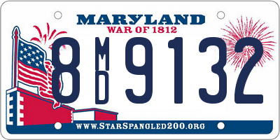 MD license plate 8MD9132