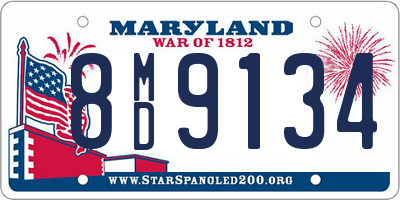 MD license plate 8MD9134